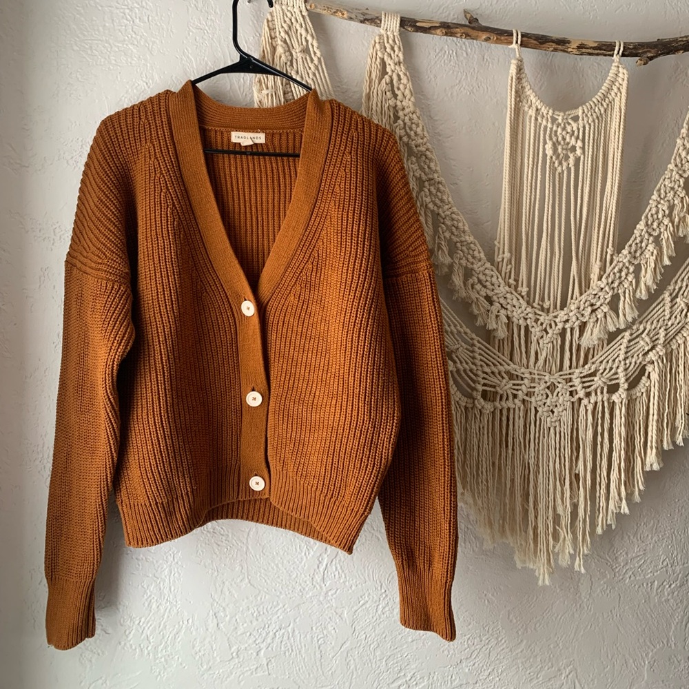 Tradlands Shelter Cardigan in Sienna